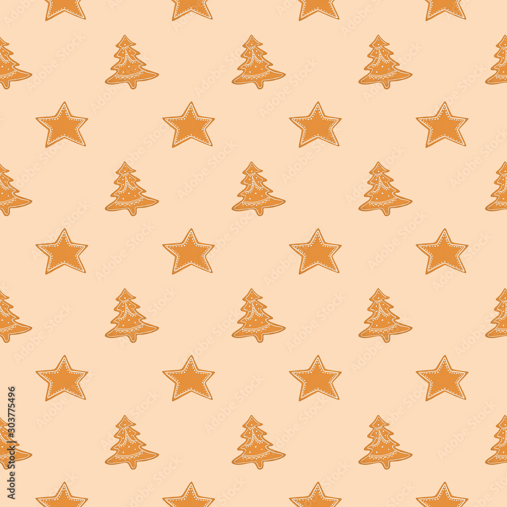 Christmas cookies seamless pattern. Christmas cookies seamless pattern.