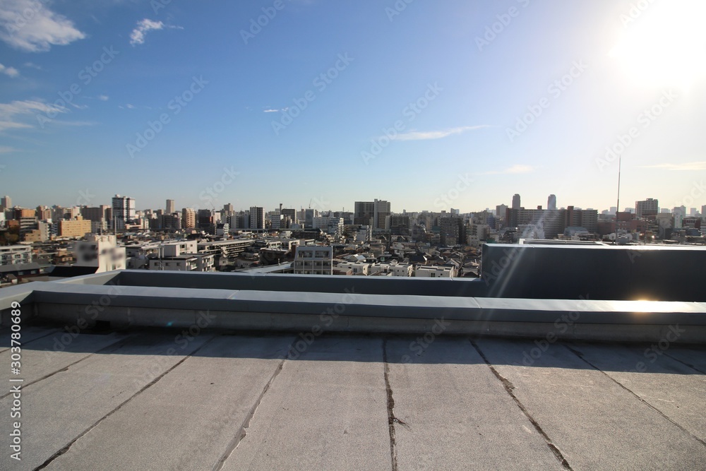 Obraz premium マンションの屋上防水と眺望