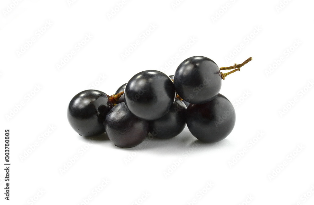 A bunch of overripe grapes isolated on white background. A bunch of overripe grapes isolated on white background.