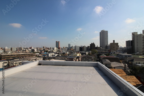 Fototapeta マンションの屋上防水と眺望