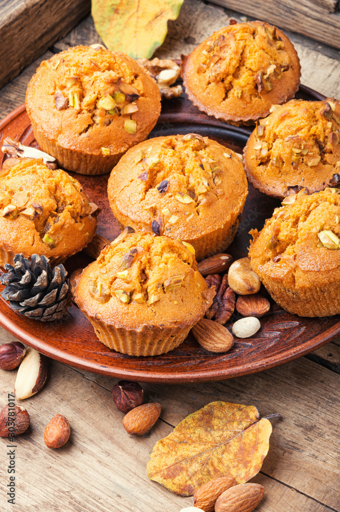 Homemade delicious pumpkin muffin Homemade delicious pumpkin muffin