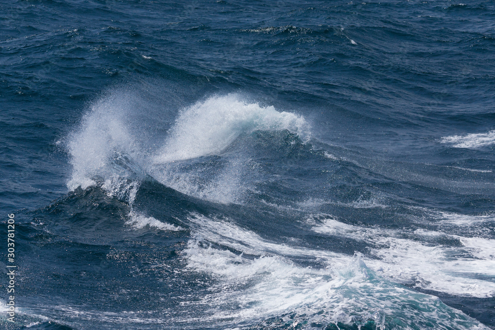 Waves of stormy cold sea on the south of Iceland Waves of stormy cold sea on the south of Iceland