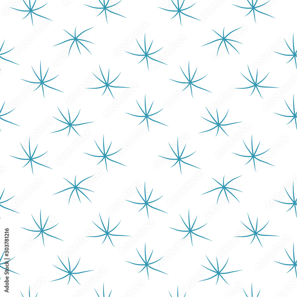 Seamless pattern: isolated blue snowflakes on a white background. vector. illustration Seamless pattern: isolated blue snowflakes on a white background. vector. illustration