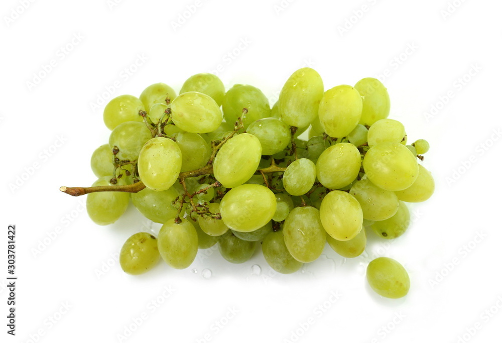 A bunch of overripe grapes isolated on white background. A bunch of overripe grapes isolated on white background.