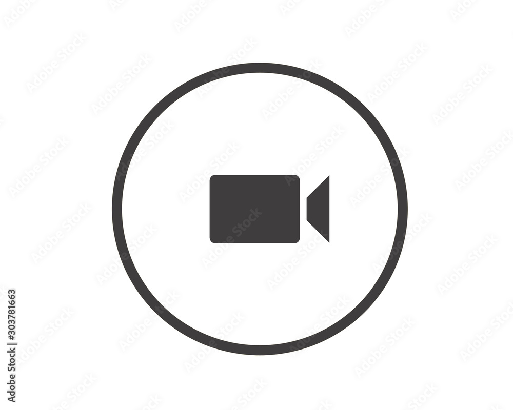 black circle recorder camera icon logo design black circle recorder camera icon logo design