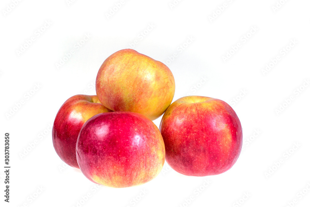 Ripe, juicy apples on a white background. Vitamin diet for weight loss. Ripe, juicy apples on a white background. Vitamin diet for weight loss.