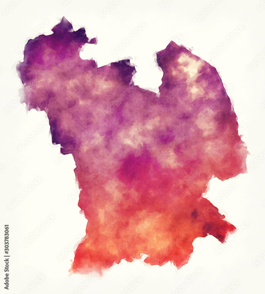Central Kenya province watercolor map of Kenya Central Kenya province watercolor map of Kenya