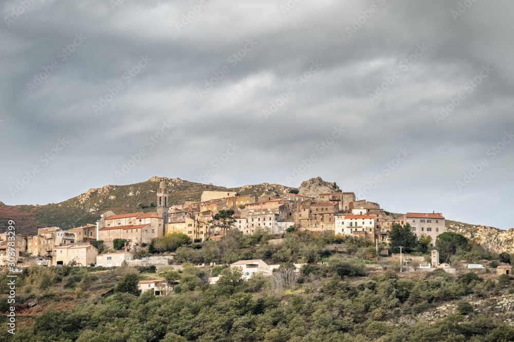 Ancient mountain village of Speloncato in Corsica