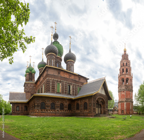 Church of St. John the Baptist and belfry in Yaroslavl photo