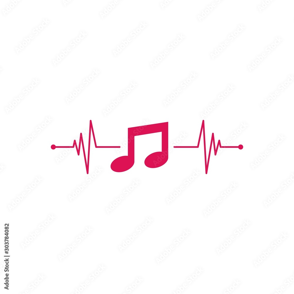 Music note vector icon illustration design 