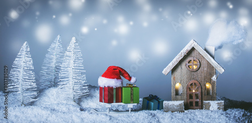 House and Christmas gifts © yellowj