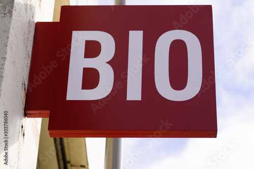Bio shop Street Sign logo store
