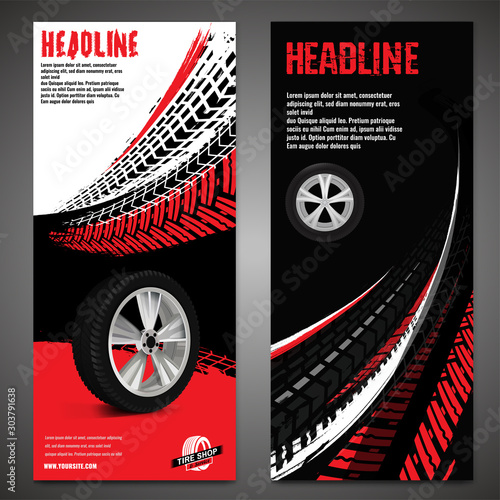 Grunge Tire Poster Set