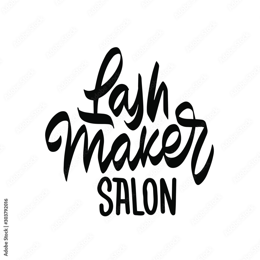 Logo Lash Maker Salon Lettering. Logo template for beauty salon. Vector illustration. Logo Lash Maker Salon Lettering. Logo template for beauty salon. Vector illustration.