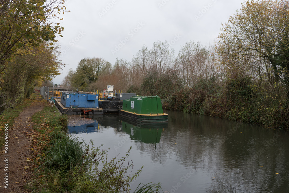 Canal boats on the river KenntHampshire
