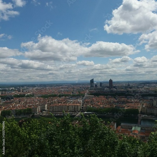 the view from the hill Fourviere Lyon France