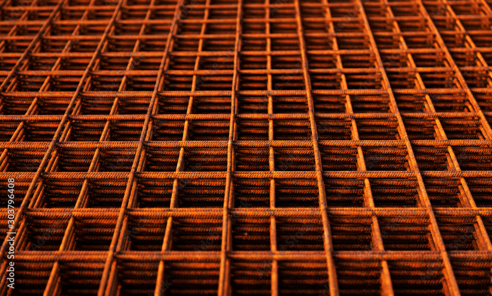 reinforcing bar for bridge construction located in a pile on the ground reinforcing bar for bridge construction located in a pile on the ground