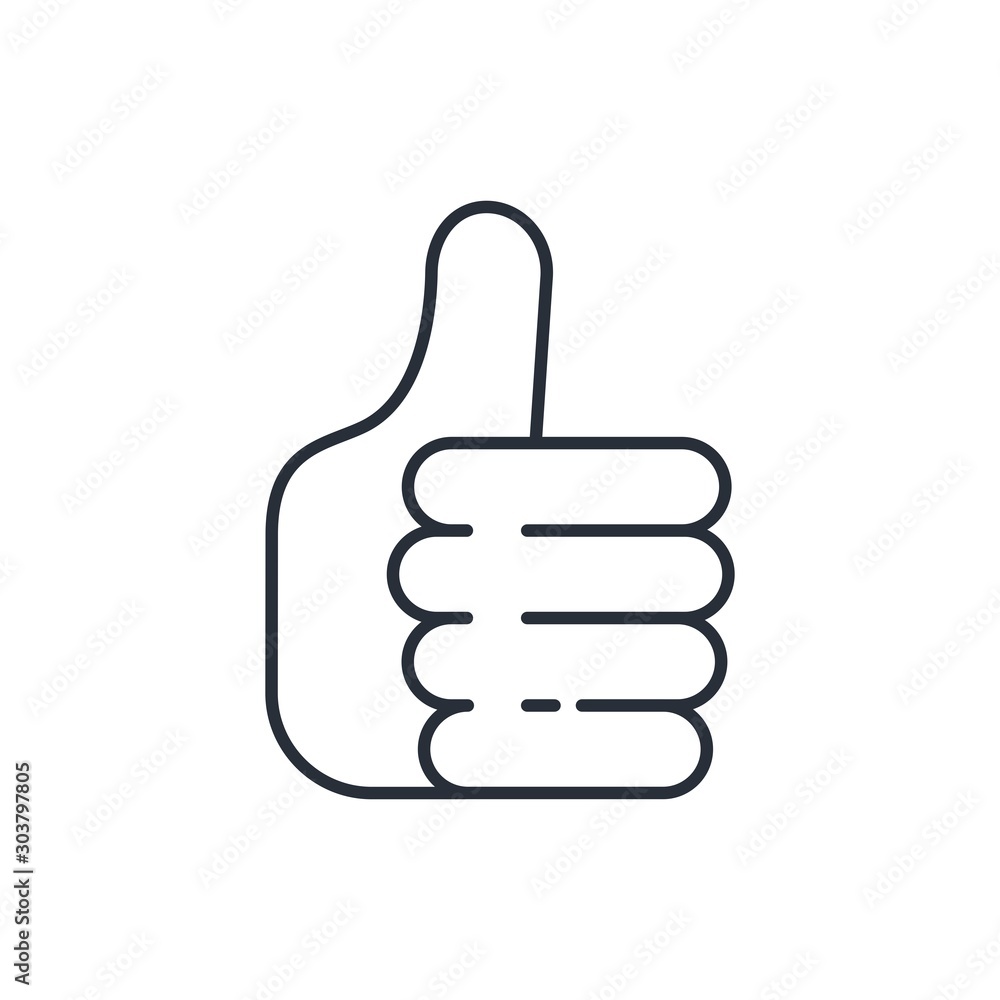 Thumbs up. Logo template.Vector icon on a white background. Thumbs up. Logo template.Vector icon on a white background.