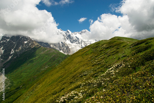 Chkhutnieri pass, Upper Svaneti, Georgia photo