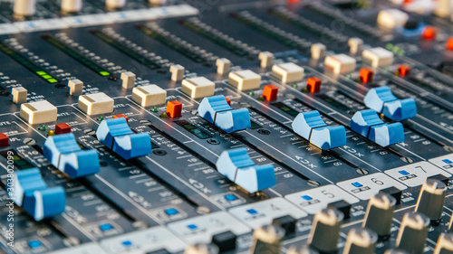 Professional sound mixing panel