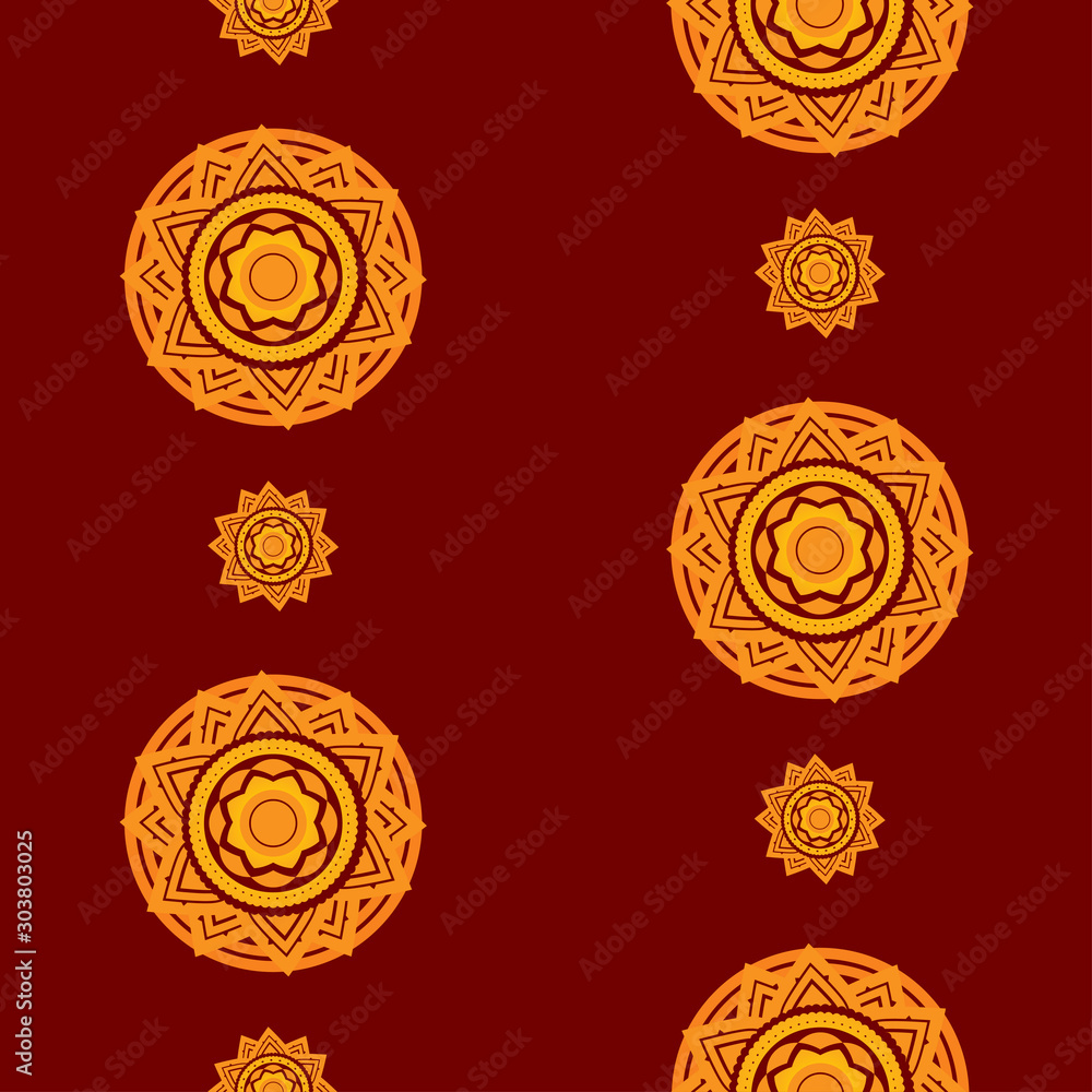 Vector background oriental ornamental Graphic modern Seamless pattern orang shade in red background Vector background oriental ornamental Graphic modern Seamless pattern orang shade in red background