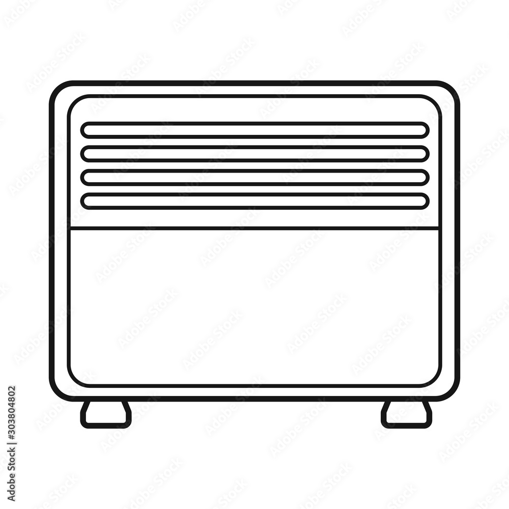 Vector illustration of heater and device sign. Graphic of heater and ceramic stock vector illustration. Vector illustration of heater and device sign. Graphic of heater and ceramic stock vector illustration.
