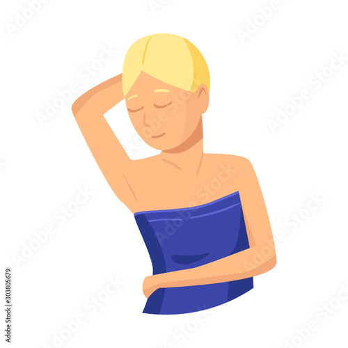 Vector design of woman and depilation sign. Collection of woman and armpit vector icon for stock.