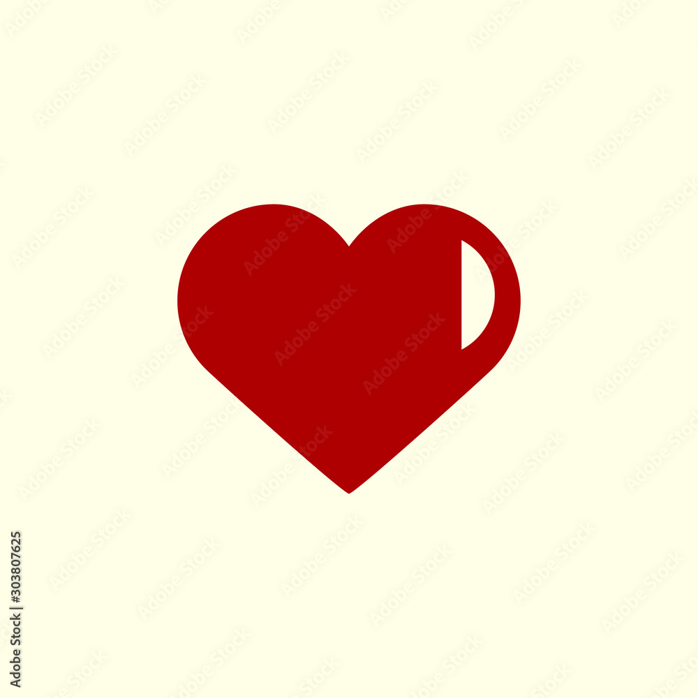 Filled like heart icon vector Filled like heart icon vector