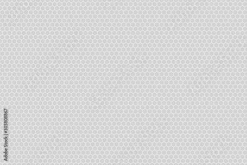 Soft light gray or grey color tone Honeycomb Grid tile seamless background or Hexagonal cell texture.