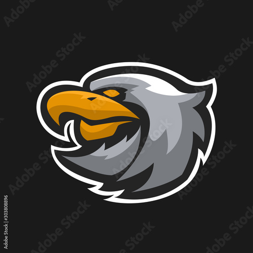 eagle head logo,mascot character.vector logo design
