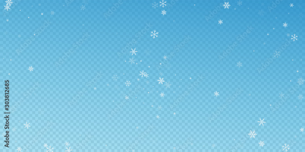 Sparse snowfall Christmas background. Subtle flyin Sparse snowfall Christmas background. Subtle flyin