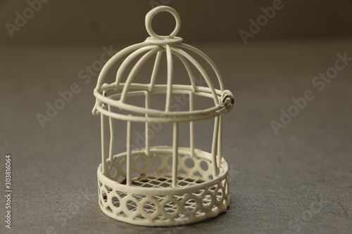 birdcage on white background