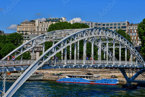 Paris; France - may 5 2017 : Debilly foot bridge photo