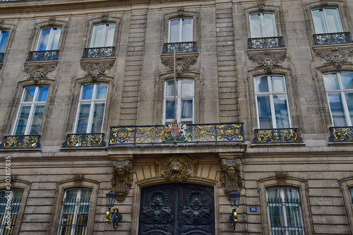 Paris; France - april 2 2017 : English ambassy photo