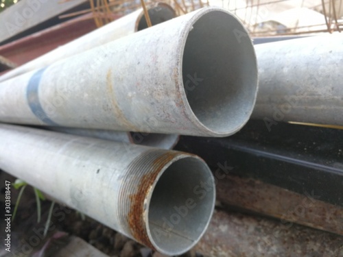 Old steel pipes