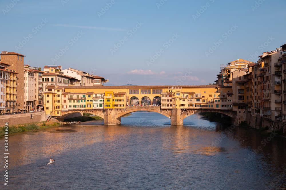 Florence August 4, 2015: Ponte Vecchio in Florence Italy