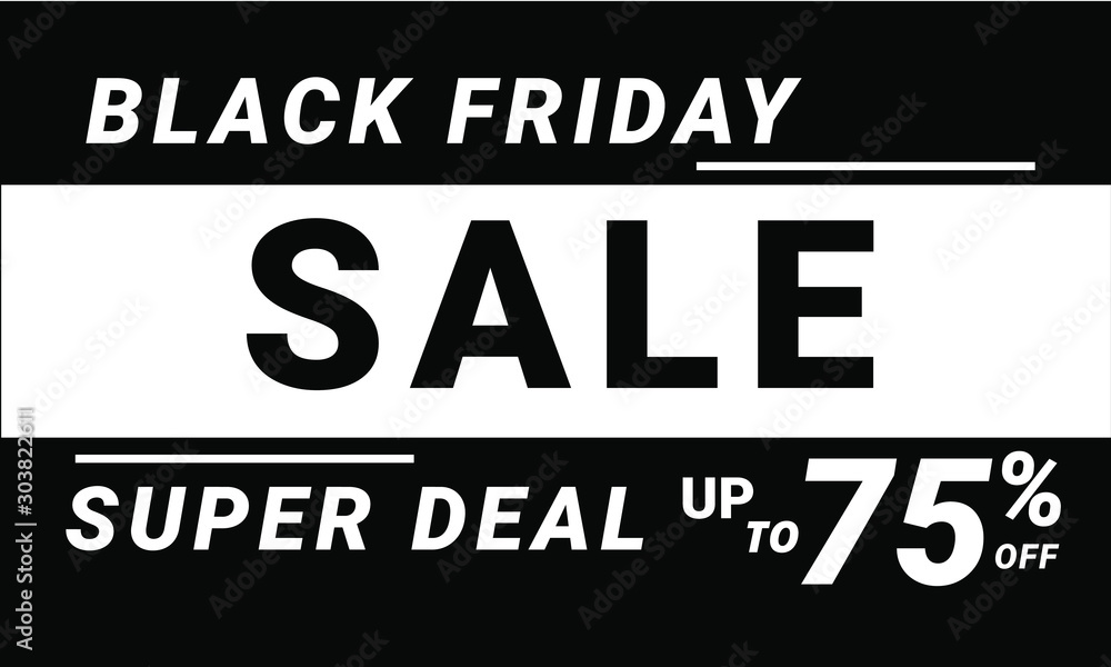 Black Fridya Super Deal Promo Flyer Design for Black Friday Sale