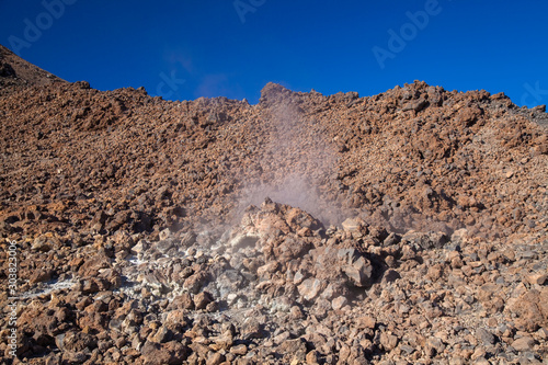 Tenerife  fumarole at the top
