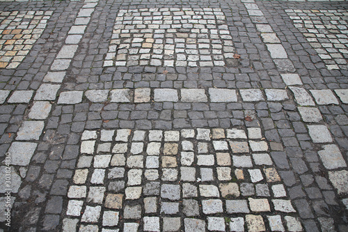 The texture of paving stone stones.