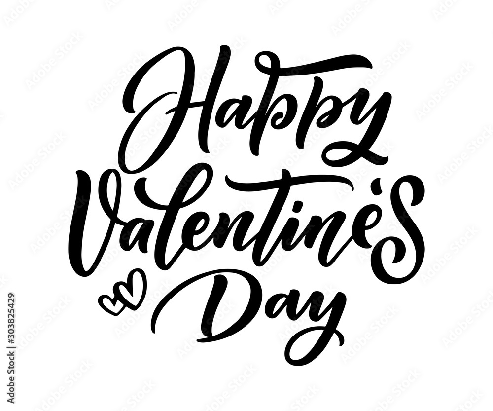 Valentine's day lettering for greeting card design, romantic ...