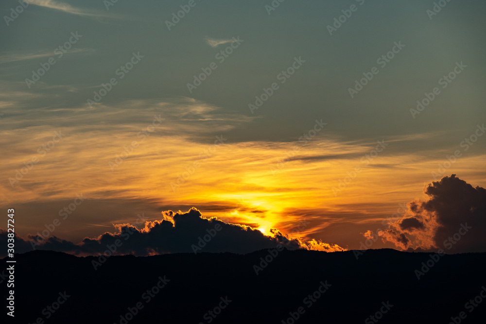Clouds at sunset in Maramures (Transylvania, Romania)