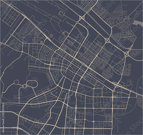 map of the city of Ashgabat, Turkmenistan photo