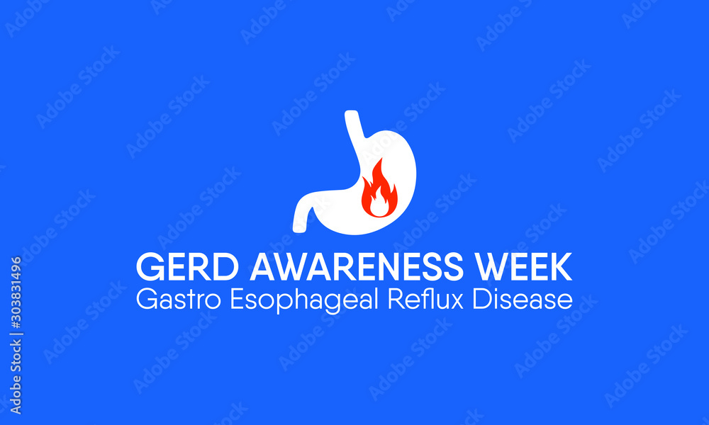 Vector illustration on the theme of Gastroesophaegal Reflux Disease or GERD awareness week in November. Vector illustration on the theme of Gastroesophaegal Reflux Disease or GERD awareness week in November.