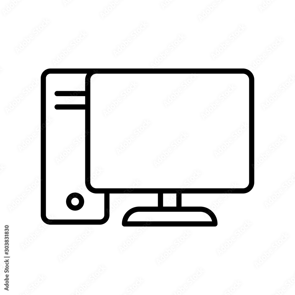 Computer icon vector design template on white background Computer icon vector design template on white background