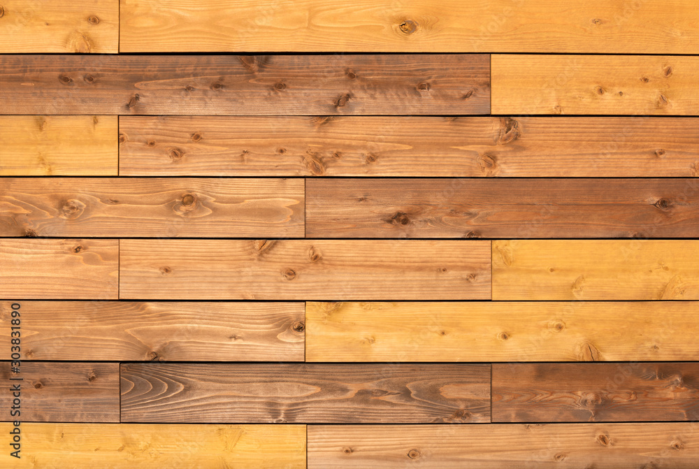 Naklejka premium Wooden board wall background 