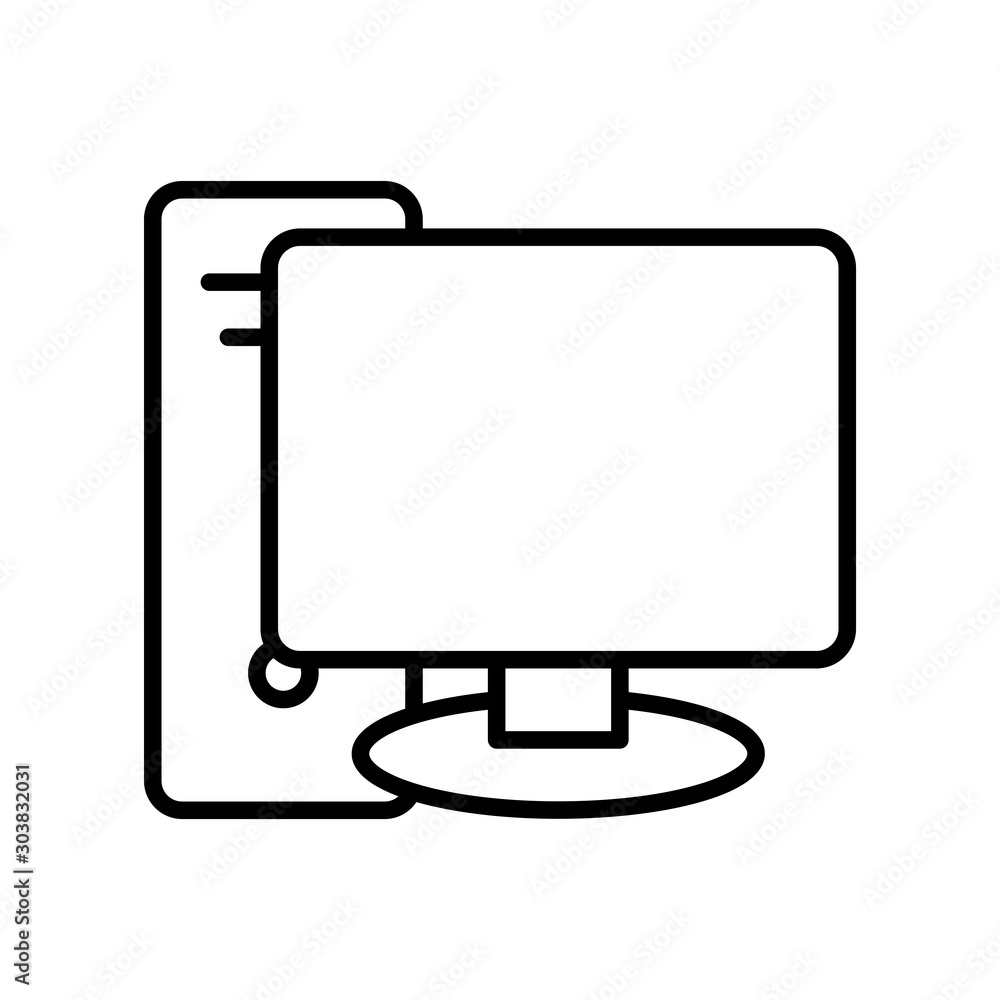 Computer icon vector design template on white background Computer icon vector design template on white background