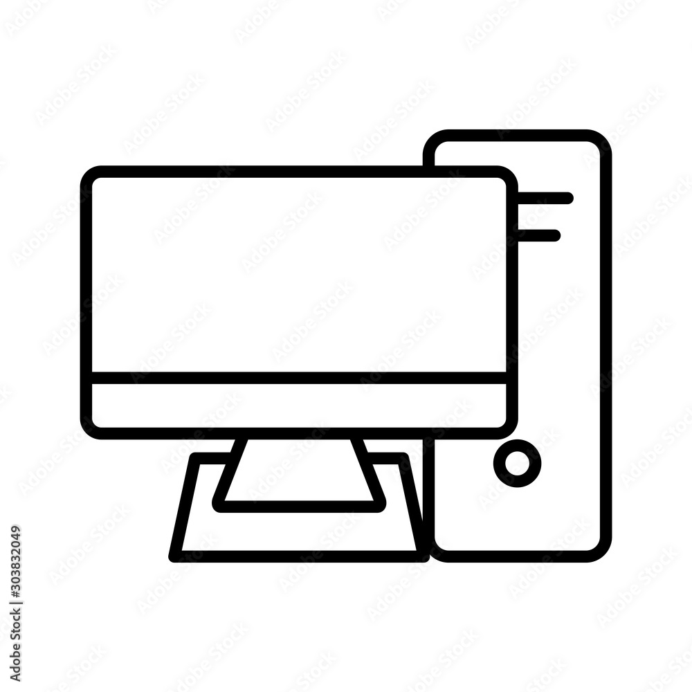 Computer icon vector design template on white background Computer icon vector design template on white background