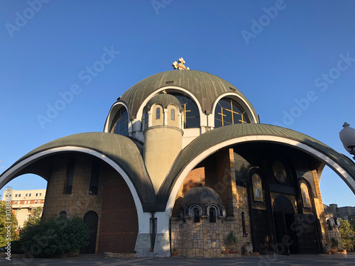 Modern orthodox church in Skopje, North Macedonia