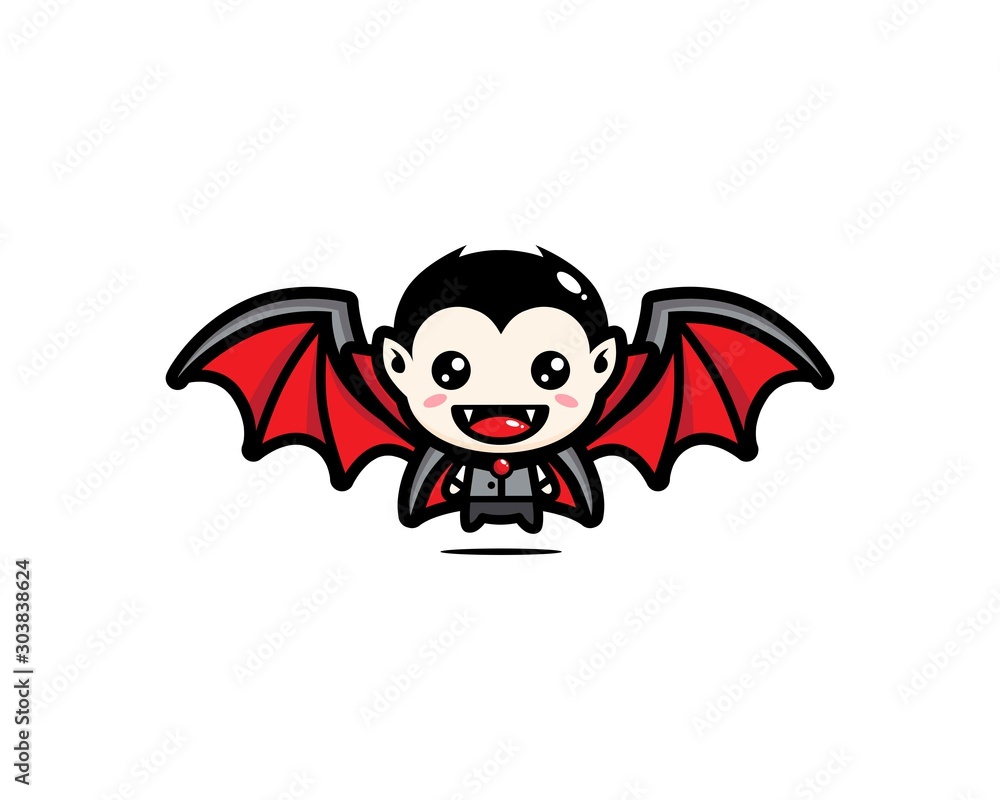 dracula vector mascot design with bat wings dracula vector mascot design with bat wings