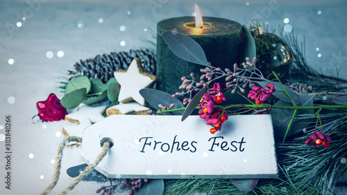 Weihnachtskarte - Brennende...